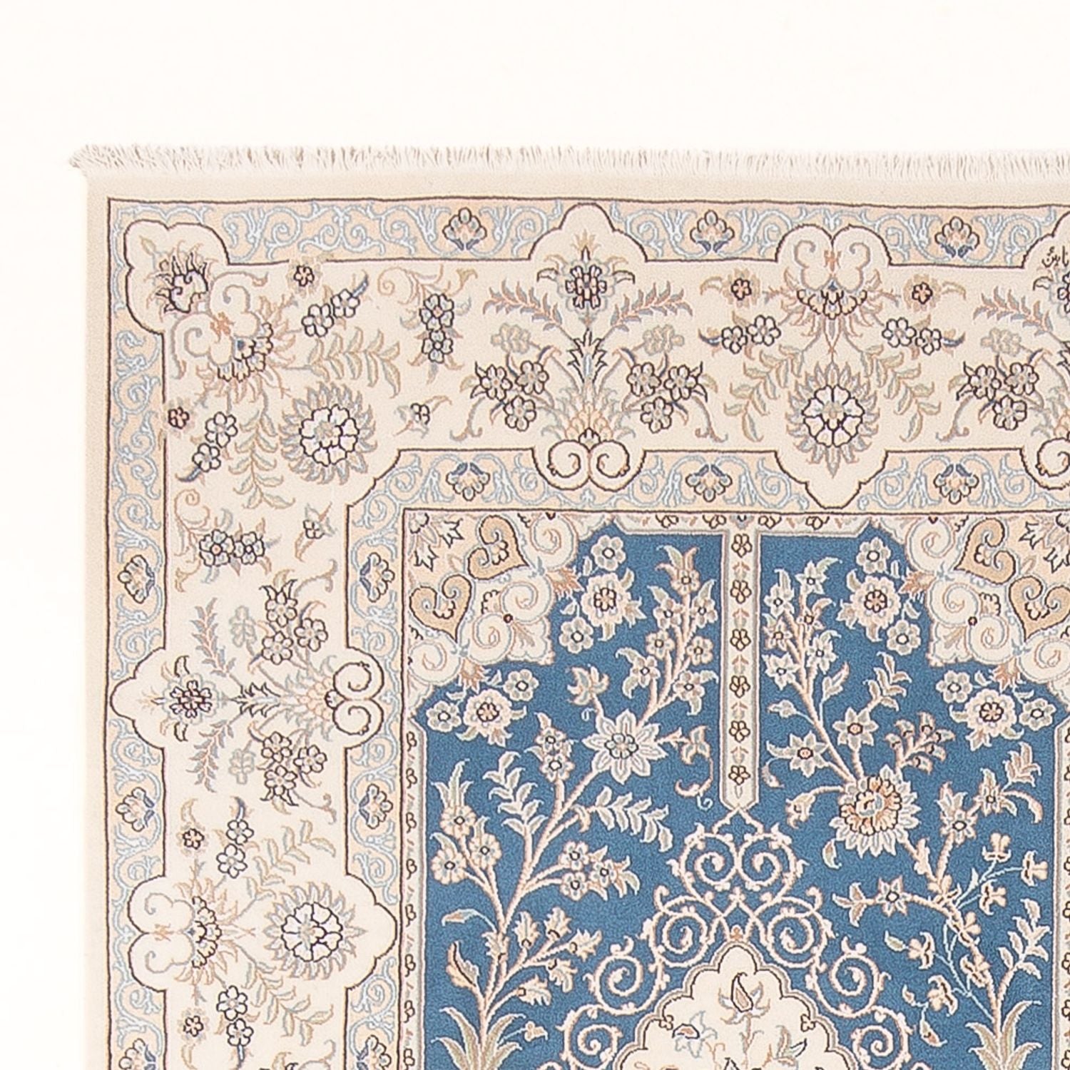 Alfombra Persa - Nain - Prima - 295 x 197 cm - azul claro
