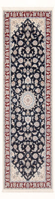 Alfombra de pasillo Alfombra Persa - Nain - Prima - 250 x 78 cm - azul oscuro