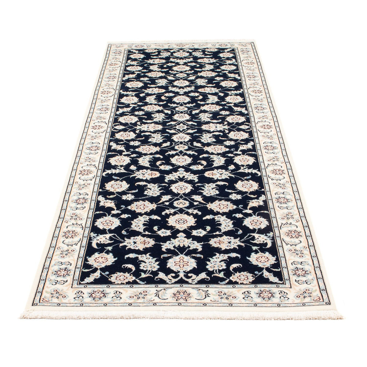 Alfombra de pasillo Alfombra Persa - Nain - Prima - 250 x 81 cm - azul oscuro