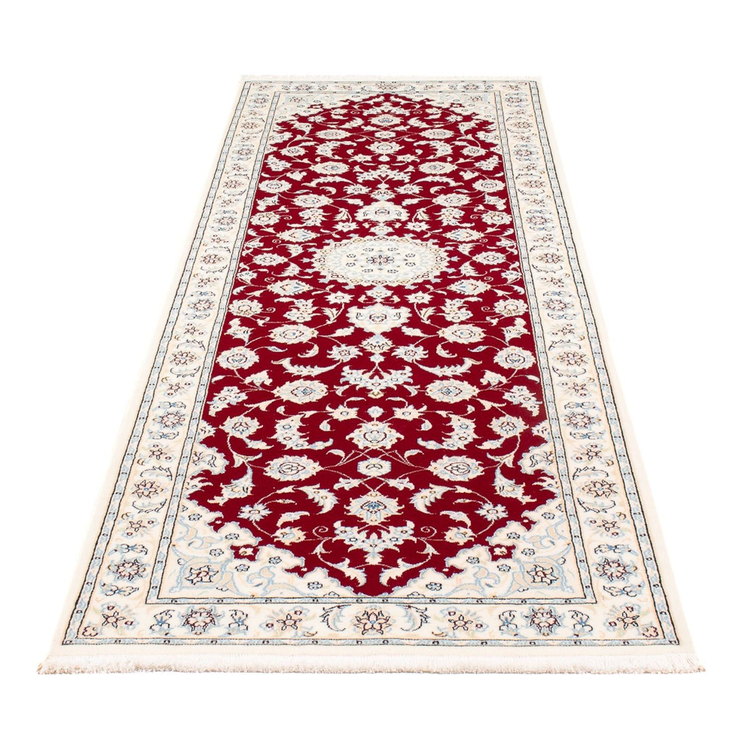 Alfombra de pasillo Alfombra Persa - Nain - Prima - 248 x 82 cm - rojo