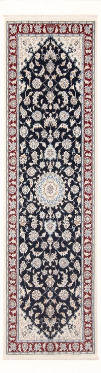 Alfombra de pasillo Alfombra Persa - Nain - Prima - 250 x 80 cm - azul oscuro