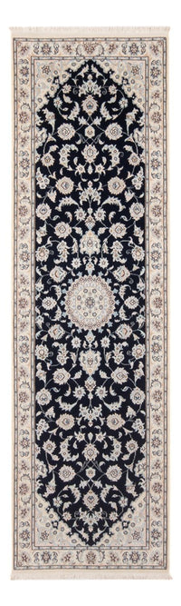 Alfombra de pasillo Alfombra Persa - Nain - Prima - 253 x 81 cm - azul oscuro
