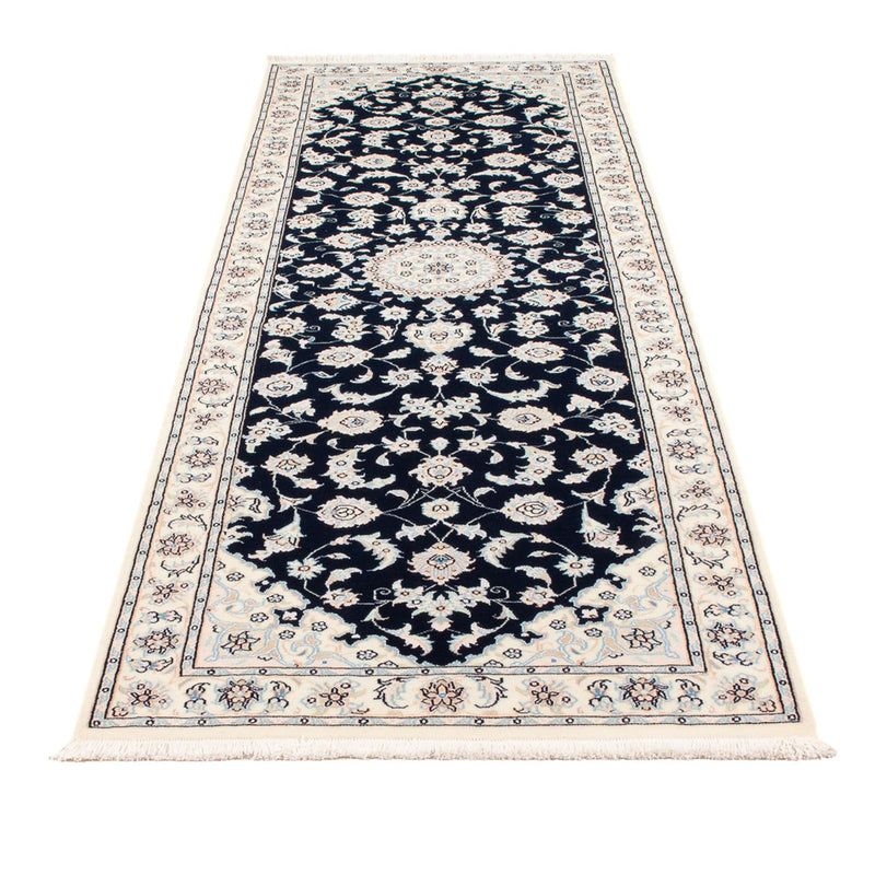 Alfombra de pasillo Alfombra Persa - Nain - Prima - 253 x 81 cm - azul oscuro