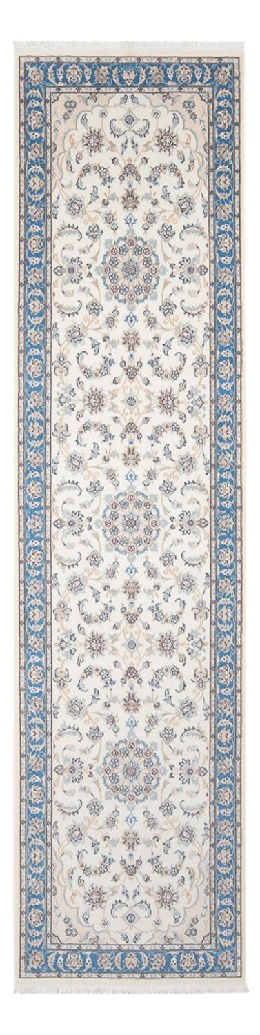 Alfombra de pasillo Alfombra Persa - Nain - Prima - 305 x 82 cm - crema