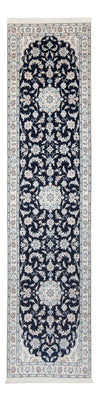 Alfombra de pasillo Alfombra Persa - Nain - Prima - 306 x 81 cm - azul oscuro