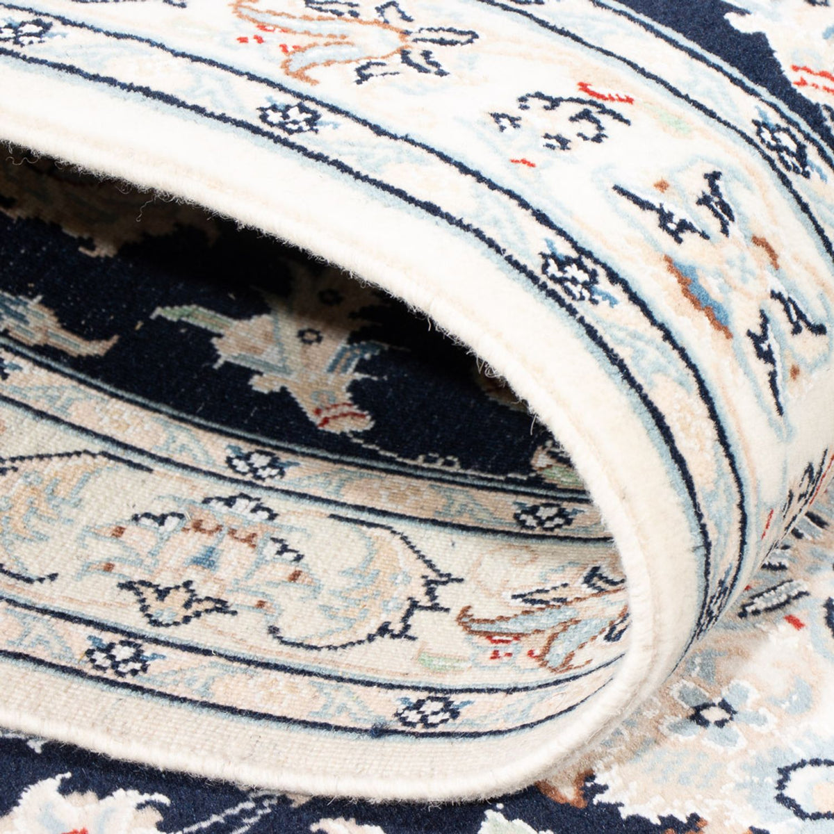 Alfombra de pasillo Alfombra Persa - Nain - Prima - 306 x 81 cm - azul oscuro