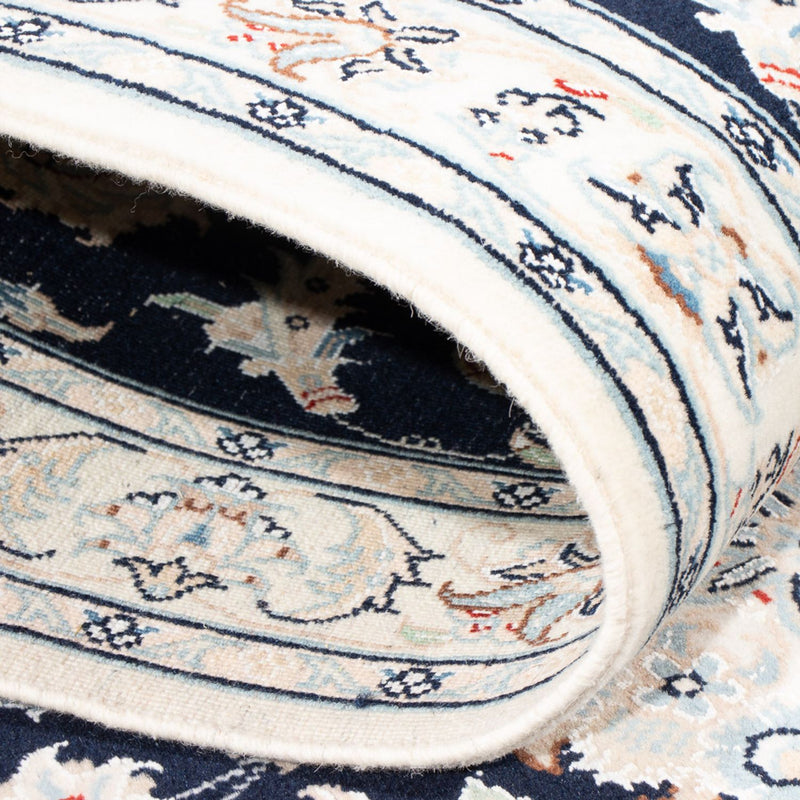 Alfombra de pasillo Alfombra Persa - Nain - Prima - 306 x 81 cm - azul oscuro