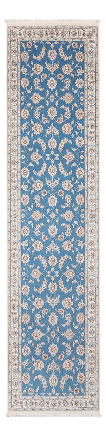 Alfombra de pasillo Alfombra Persa - Nain - Prima - 298 x 80 cm - azul