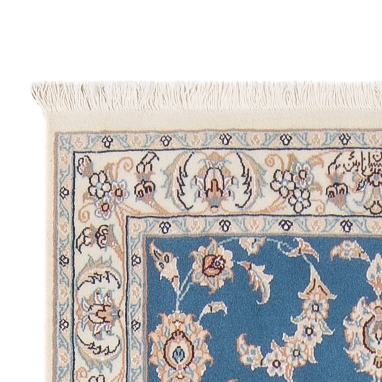 Alfombra de pasillo Alfombra Persa - Nain - Prima - 298 x 80 cm - azul