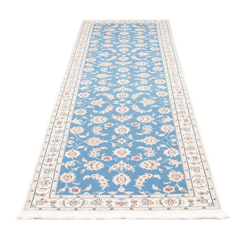 Alfombra de pasillo Alfombra Persa - Nain - Prima - 298 x 80 cm - azul