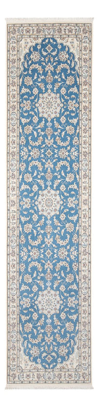 Alfombra de pasillo Alfombra Persa - Nain - Prima - 300 x 80 cm - azul