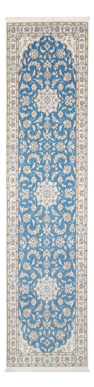 Alfombra de pasillo Alfombra Persa - Nain - Prima - 300 x 80 cm - azul