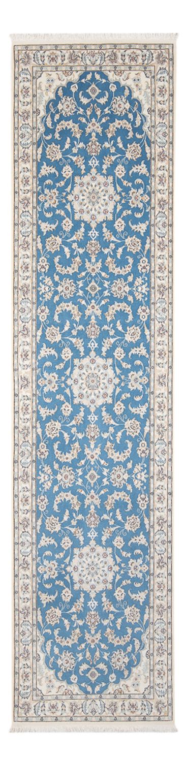 Alfombra de pasillo Alfombra Persa - Nain - Prima - 300 x 80 cm - azul