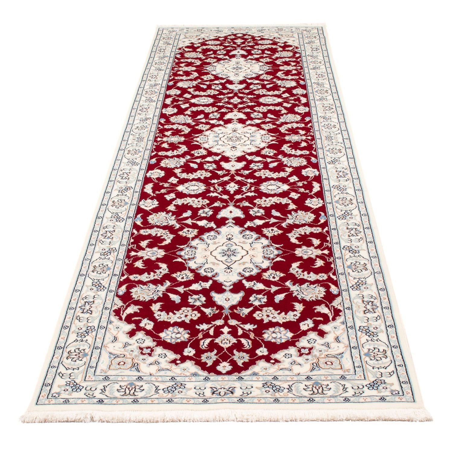 Alfombra de pasillo Alfombra Persa - Nain - Prima - 290 x 80 cm - rojo