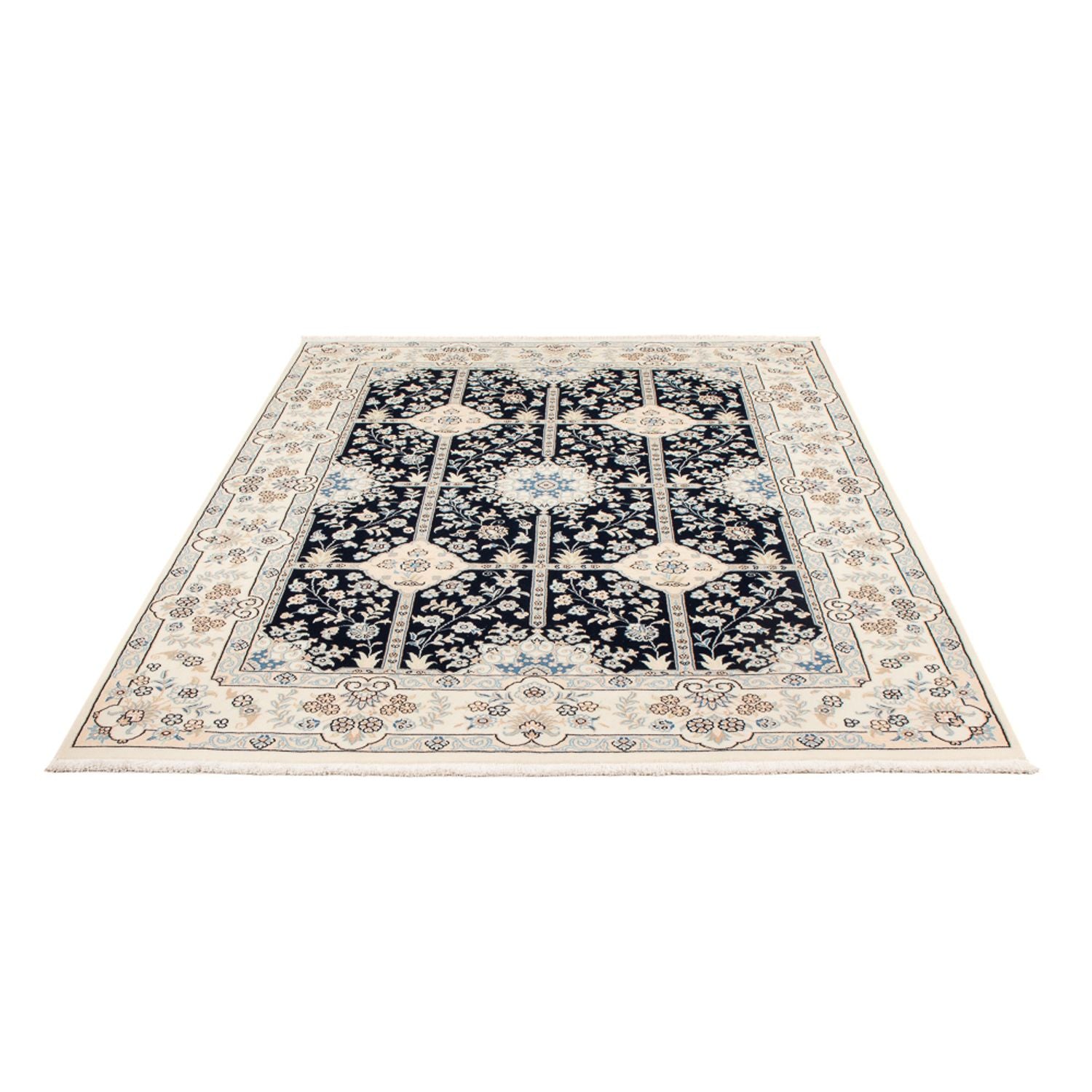 Alfombra Persa - Nain - Prima - 205 x 150 cm - azul oscuro