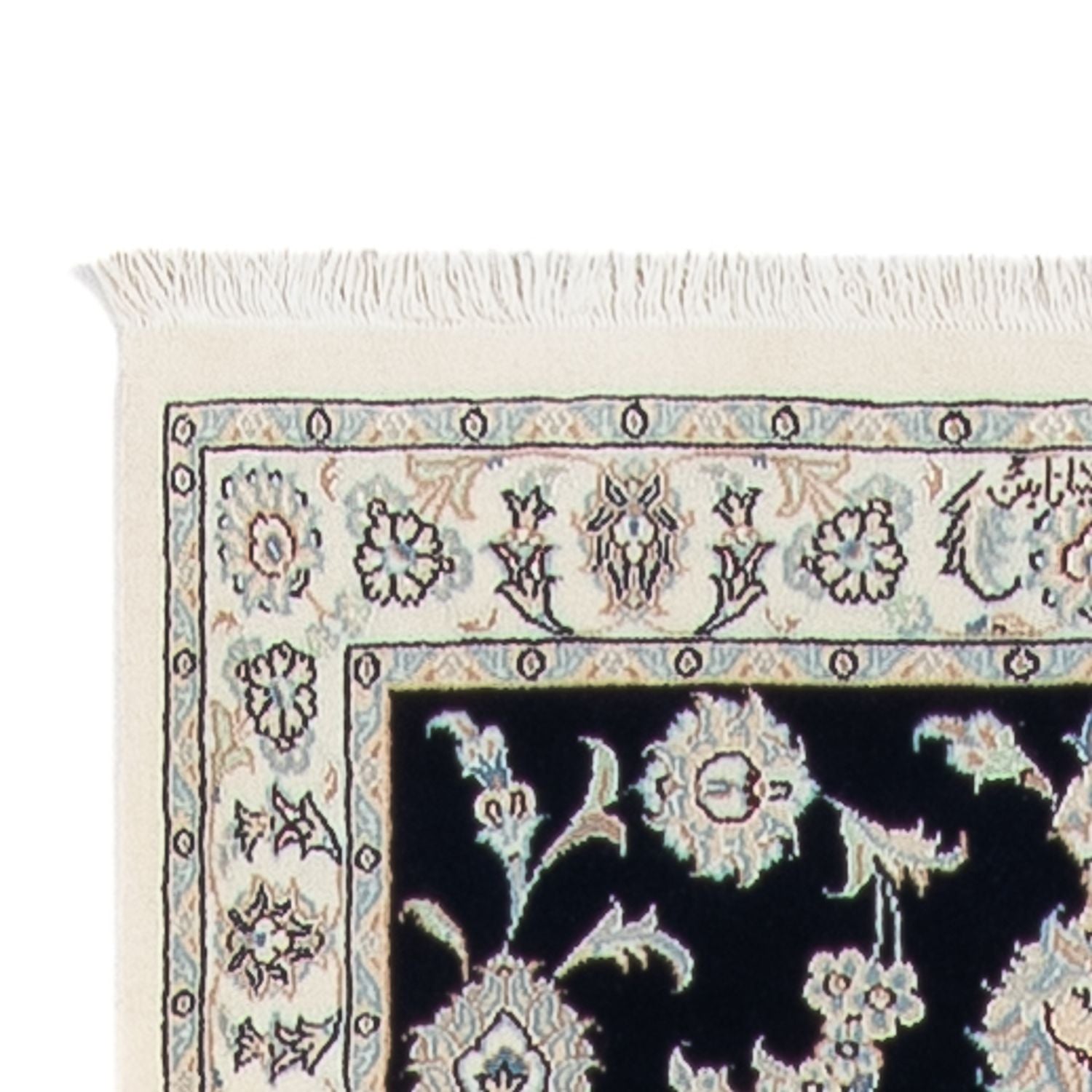 Alfombra de pasillo Alfombra Persa - Nain - Prima - 394 x 92 cm - azul oscuro
