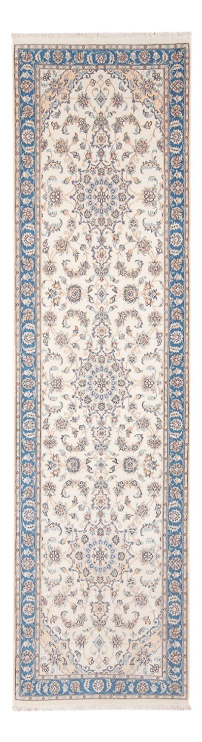 Alfombra de pasillo Alfombra Persa - Nain - Prima - 296 x 90 cm - crema