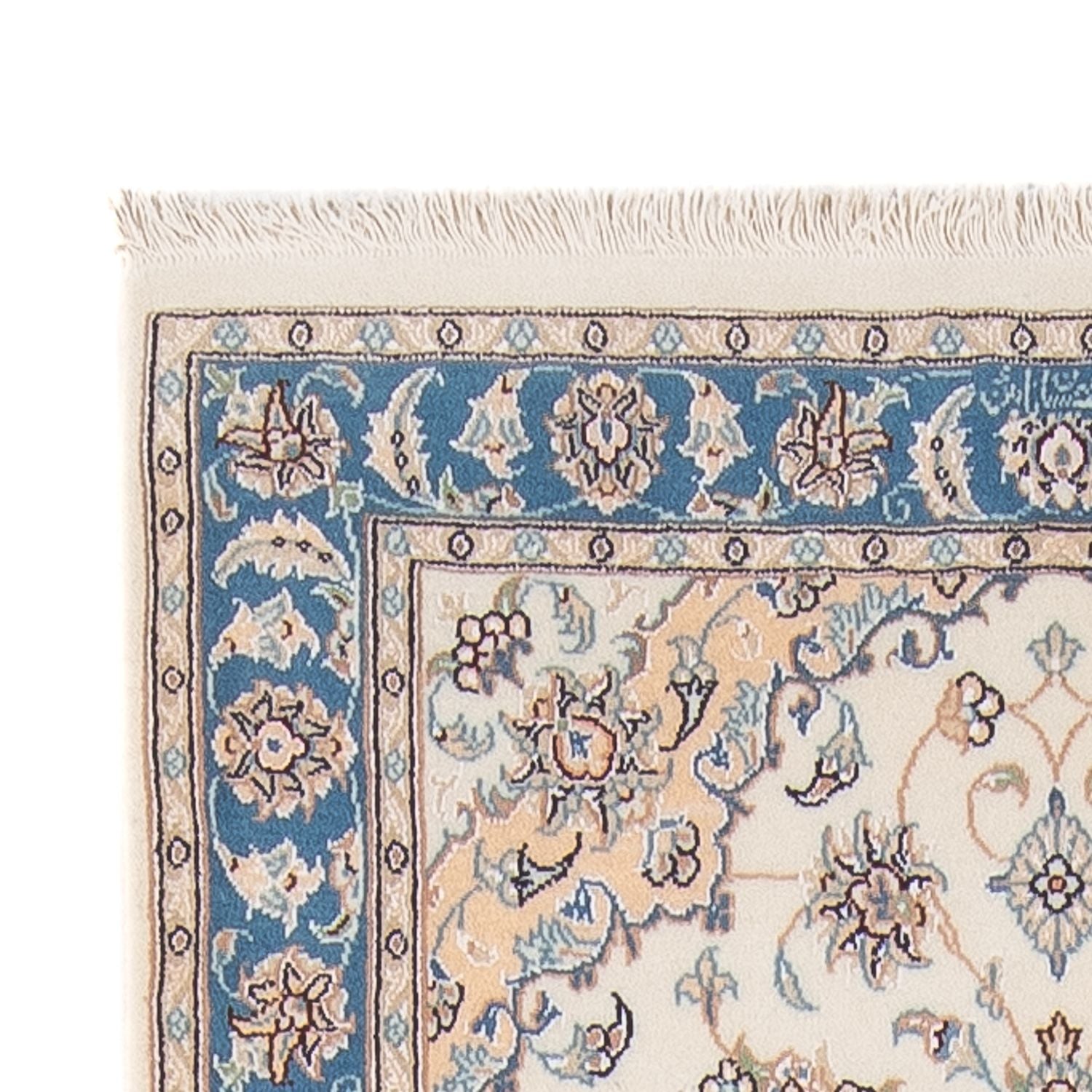 Alfombra de pasillo Alfombra Persa - Nain - Prima - 296 x 90 cm - crema