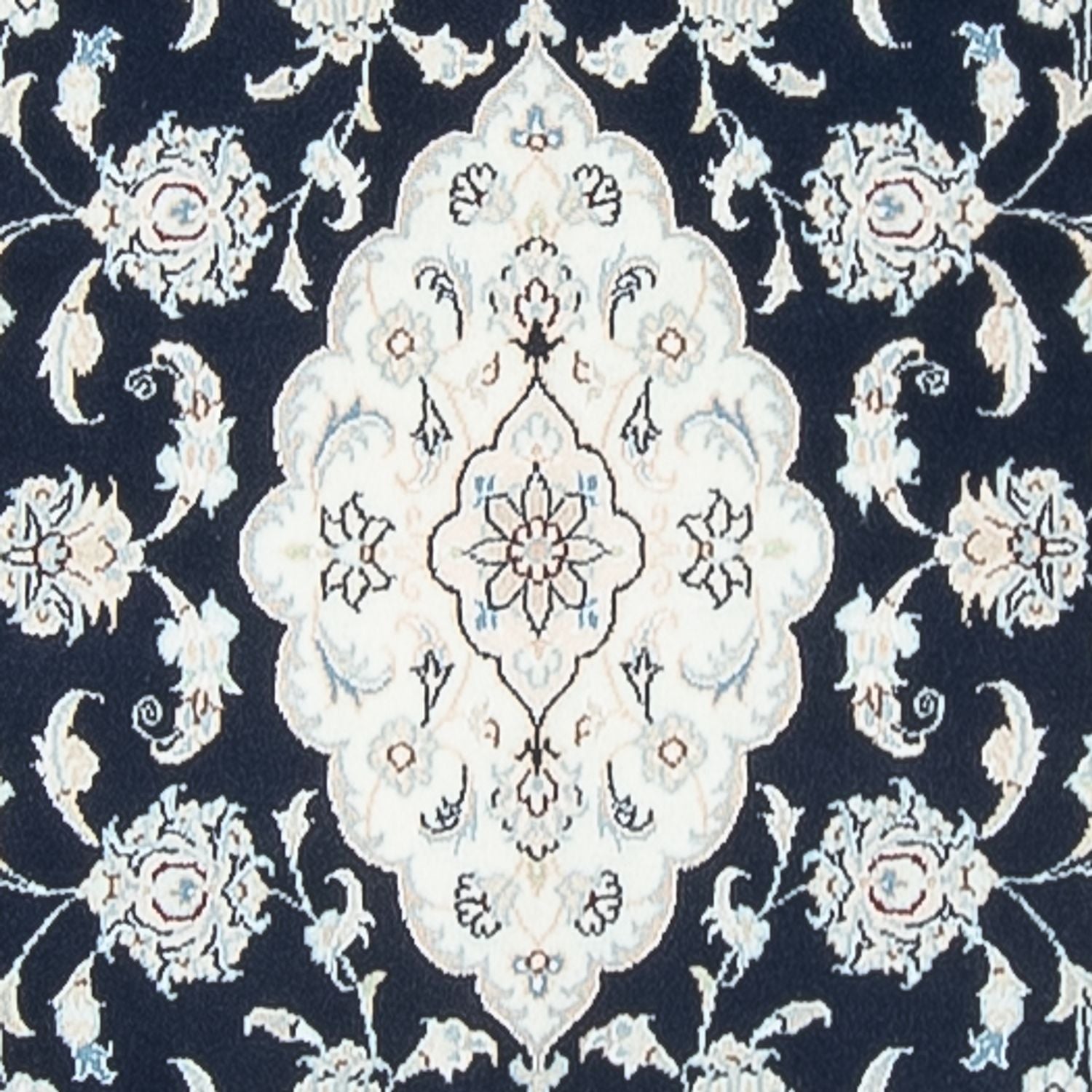 Alfombra de pasillo Alfombra Persa - Nain - Prima - 347 x 87 cm - azul oscuro
