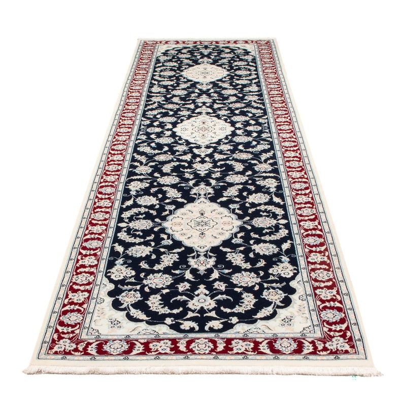 Alfombra de pasillo Alfombra Persa - Nain - Prima - 347 x 87 cm - azul oscuro