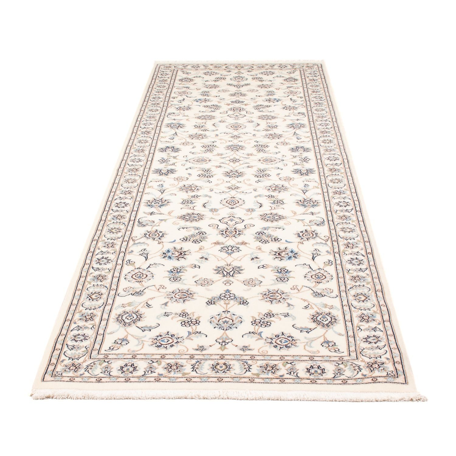 Alfombra de pasillo Alfombra Persa - Nain - Prima - 296 x 88 cm - crema