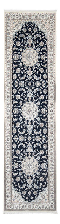 Alfombra de pasillo Alfombra Persa - Nain - Prima - 300 x 88 cm - azul oscuro
