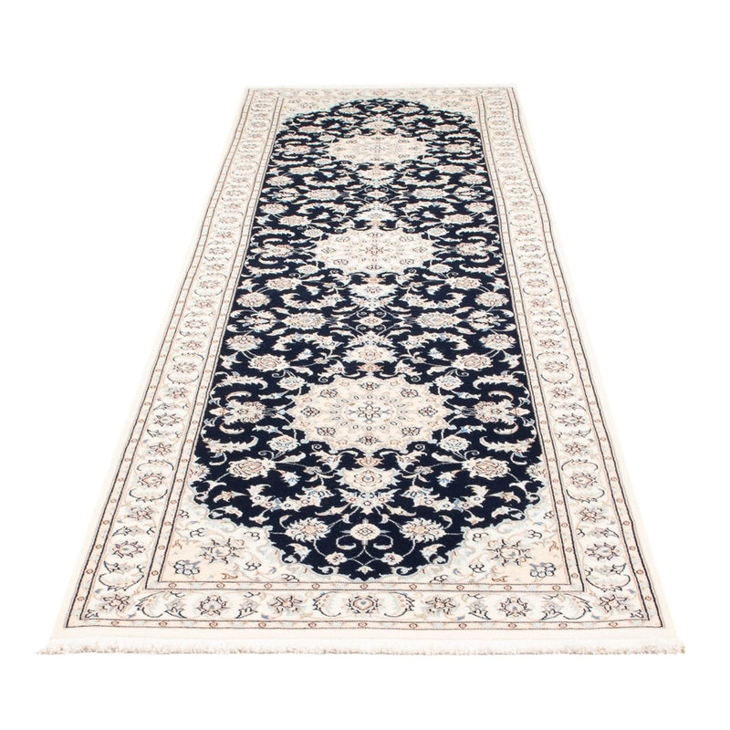 Alfombra de pasillo Alfombra Persa - Nain - Prima - 300 x 88 cm - azul oscuro