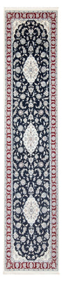 Alfombra de pasillo Alfombra Persa - Nain - Prima - 353 x 85 cm - azul oscuro