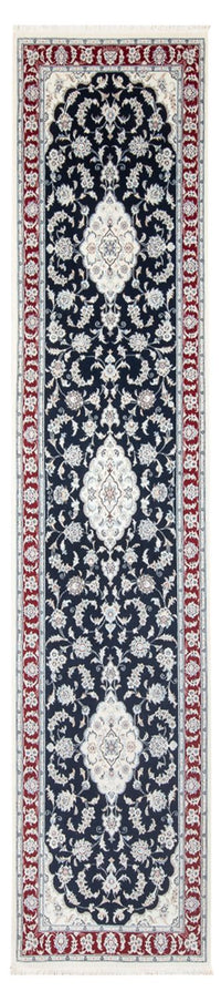 Alfombra de pasillo Alfombra Persa - Nain - Prima - 353 x 85 cm - azul oscuro