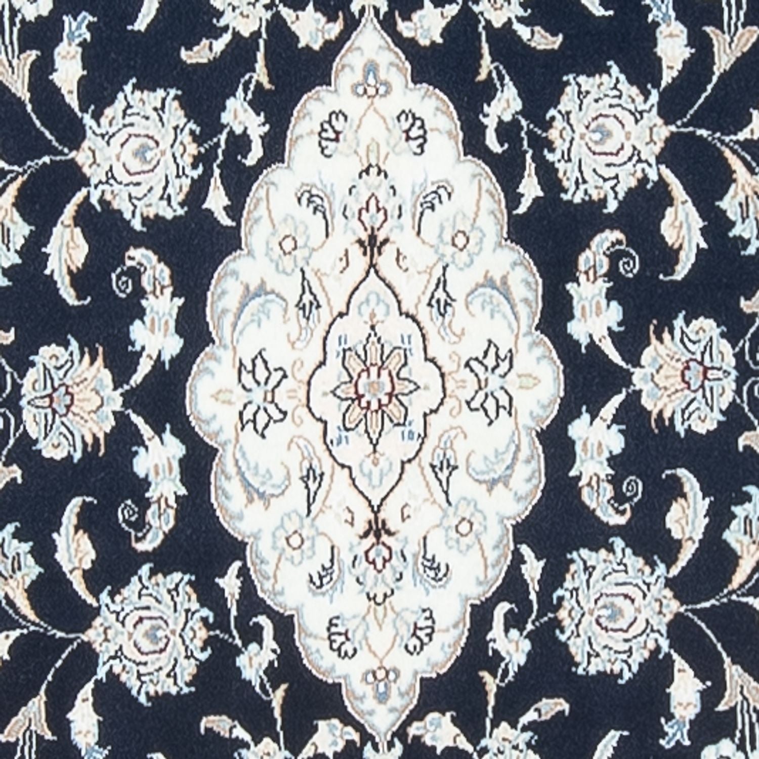 Alfombra de pasillo Alfombra Persa - Nain - Prima - 353 x 85 cm - azul oscuro