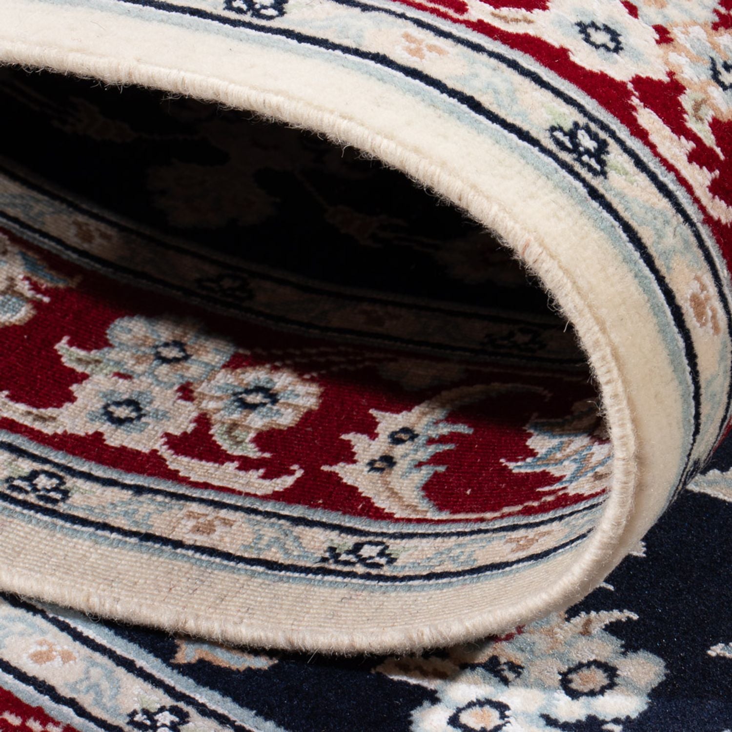 Alfombra de pasillo Alfombra Persa - Nain - Prima - 353 x 85 cm - azul oscuro