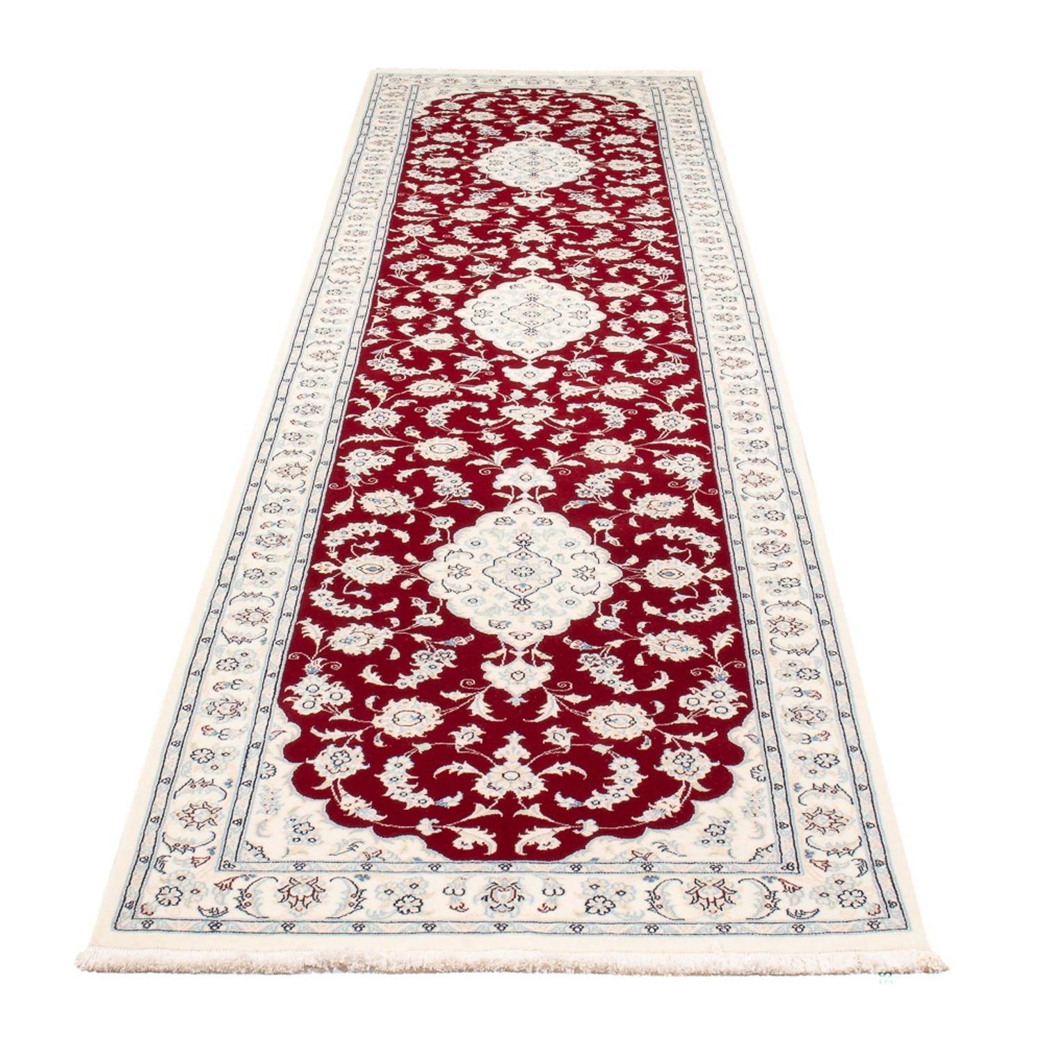Alfombra de pasillo Alfombra Persa - Nain - Prima - 352 x 85 cm - rojo
