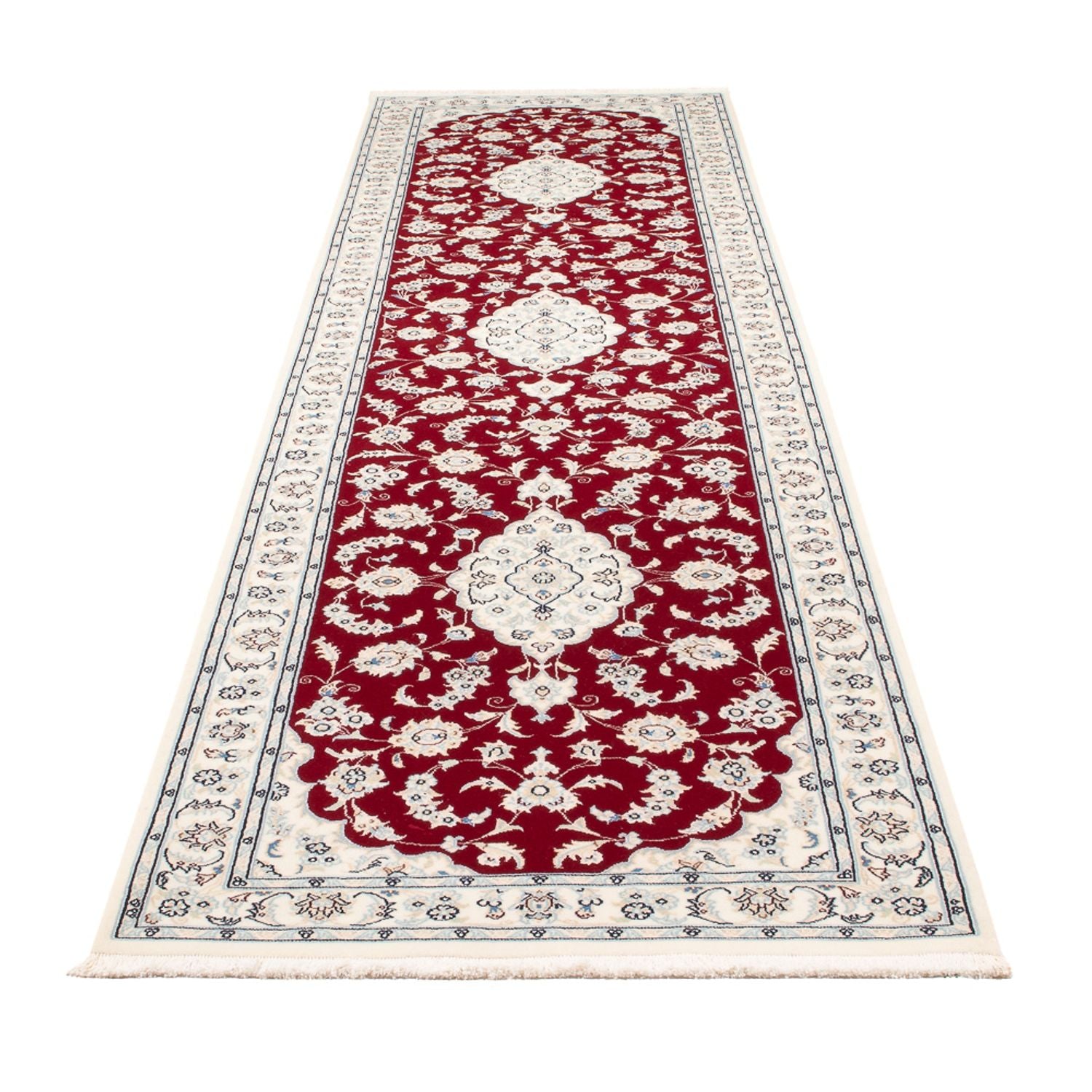 Alfombra de pasillo Alfombra Persa - Nain - Prima - 347 x 87 cm - rojo