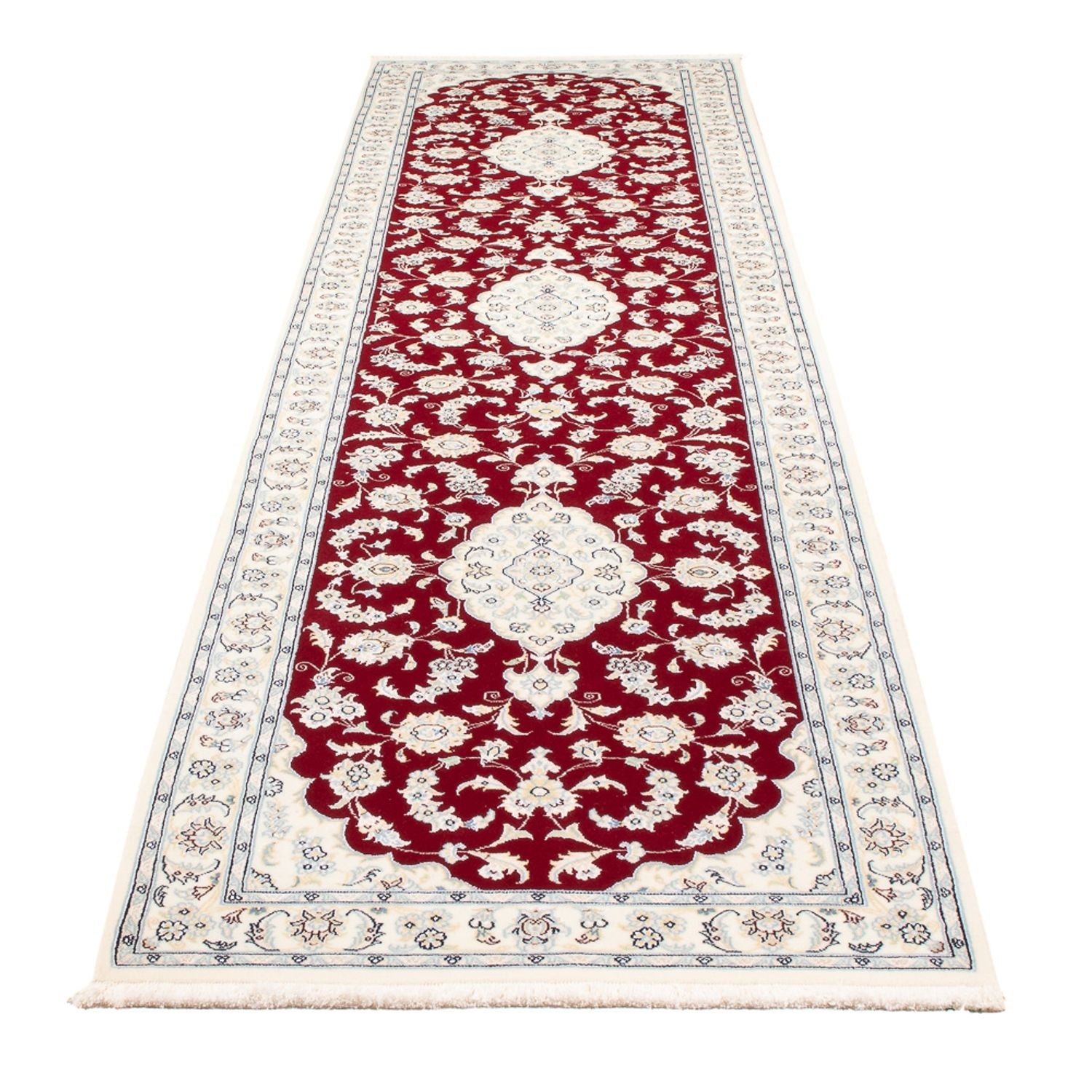 Alfombra de pasillo Alfombra Persa - Nain - Prima - 350 x 85 cm - rojo