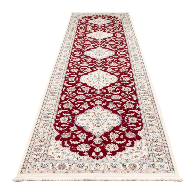 Alfombra de pasillo Alfombra Persa - Nain - Prima - 393 x 90 cm - rojo