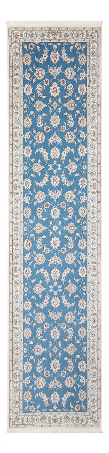 Alfombra de pasillo Alfombra Persa - Nain - Prima - 307 x 80 cm - azul