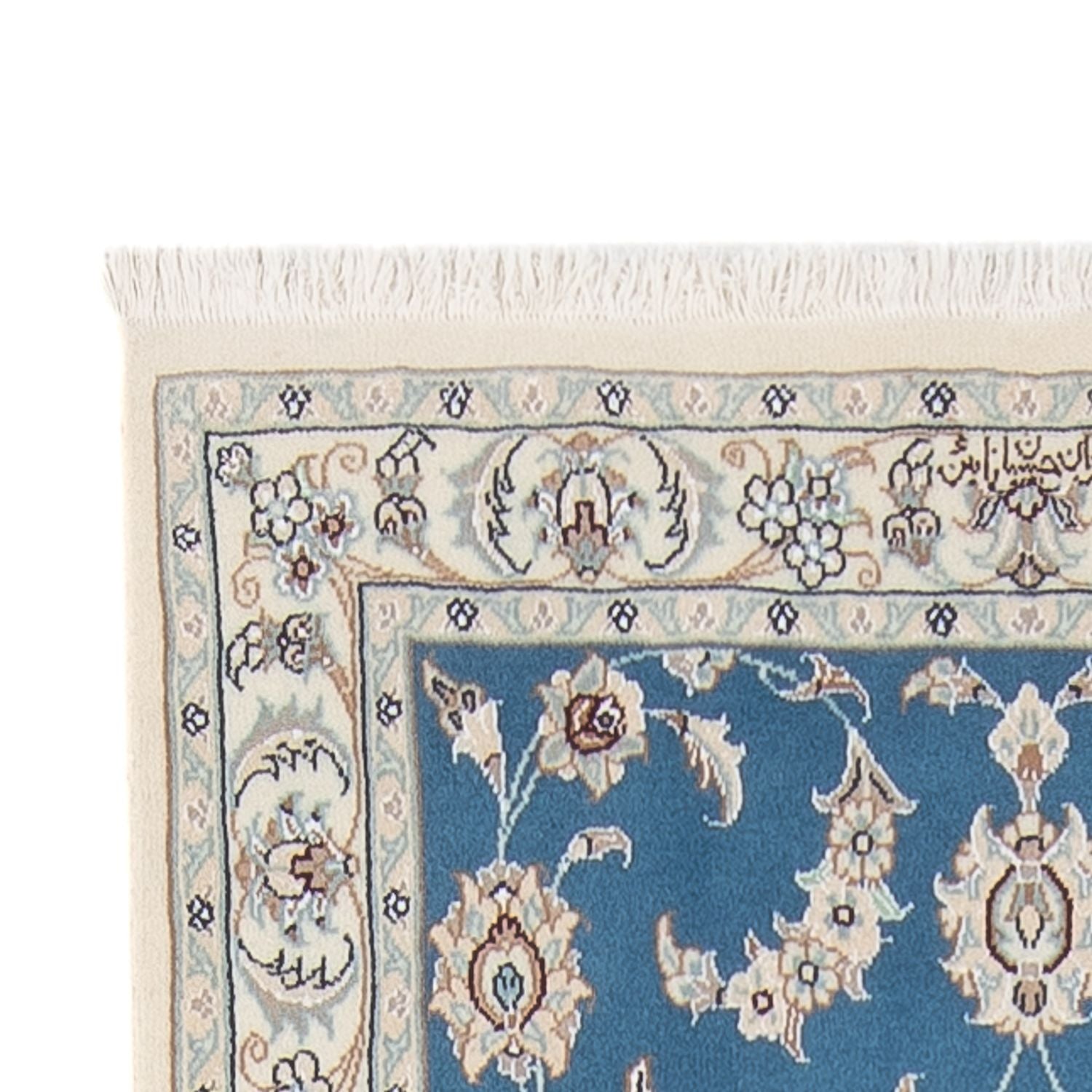 Alfombra de pasillo Alfombra Persa - Nain - Prima - 307 x 80 cm - azul