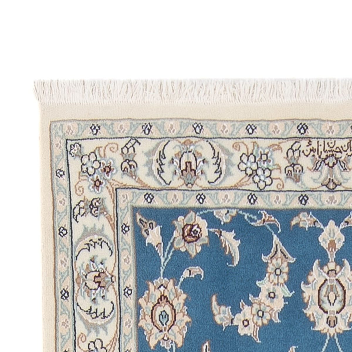 Alfombra de pasillo Alfombra Persa - Nain - Prima - 307 x 80 cm - azul