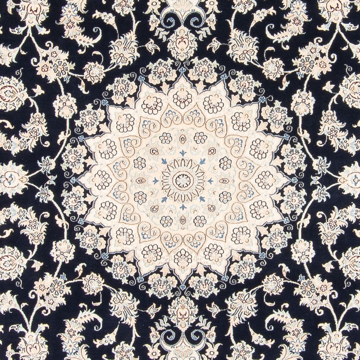 Alfombra persa - Nain - 263 x 225 cm - azul oscuro