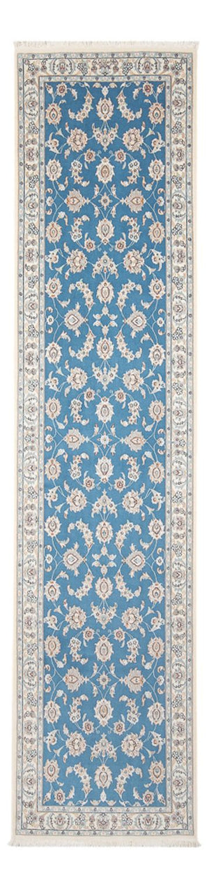 Alfombra de pasillo Alfombra Persa - Nain - Prima - 312 x 80 cm - azul