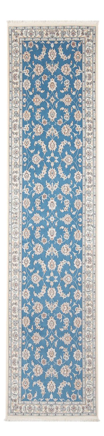 Alfombra de pasillo Alfombra Persa - Nain - Prima - 312 x 80 cm - azul
