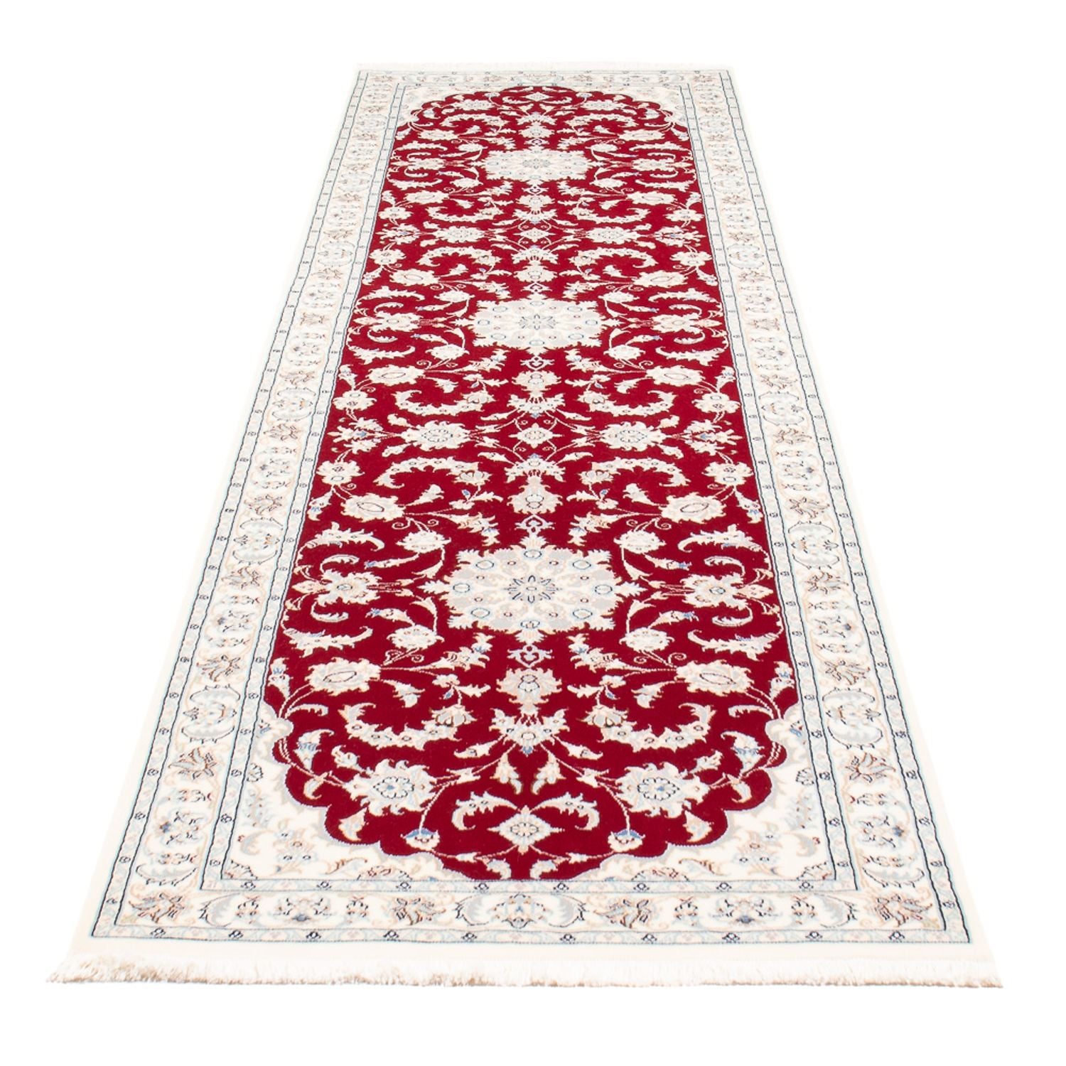 Alfombra de pasillo Alfombra Persa - Nain - Prima - 297 x 80 cm - rojo