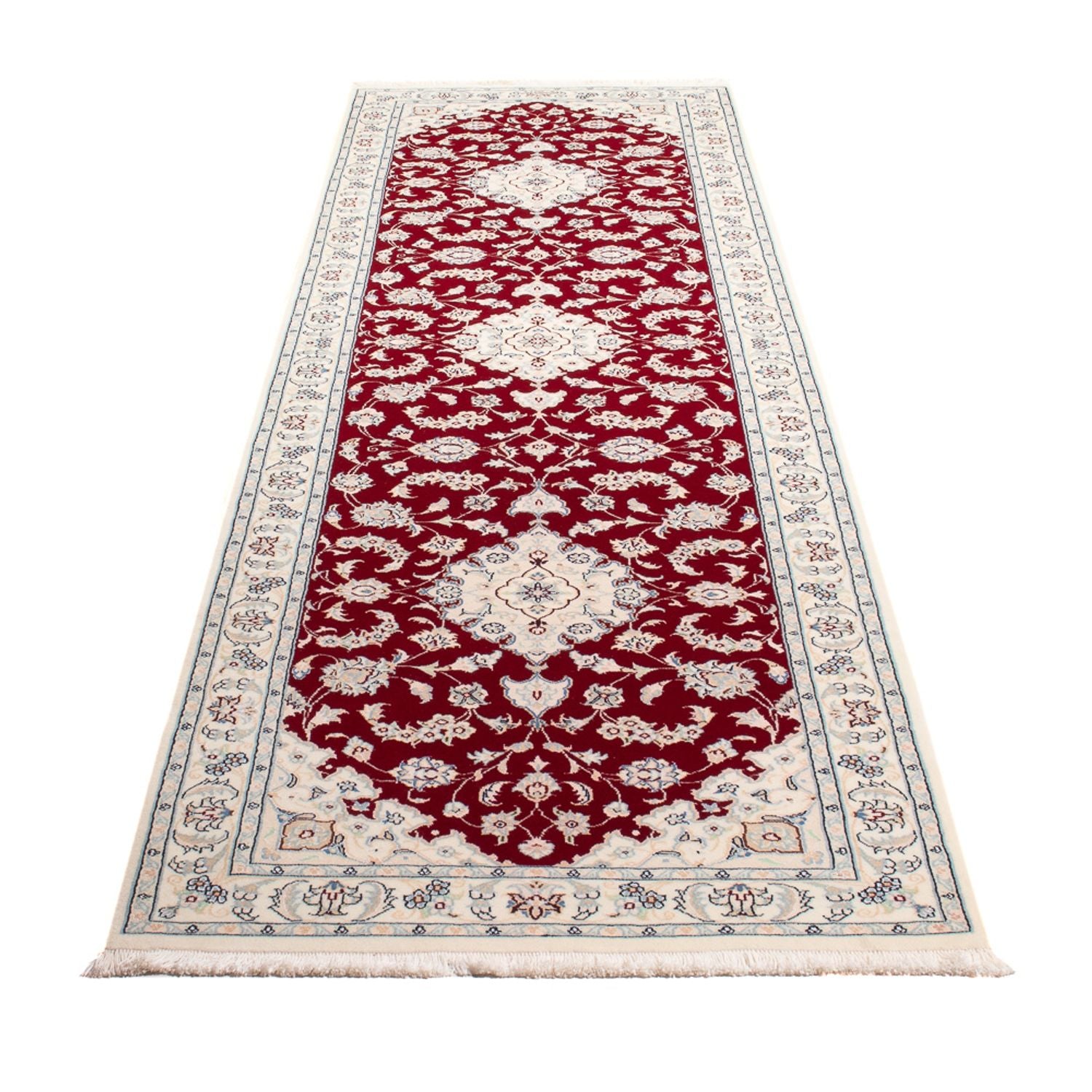 Alfombra de pasillo Alfombra Persa - Nain - Prima - 292 x 80 cm - rojo