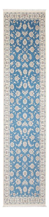 Alfombra de pasillo Alfombra Persa - Nain - Prima - 308 x 81 cm - azul