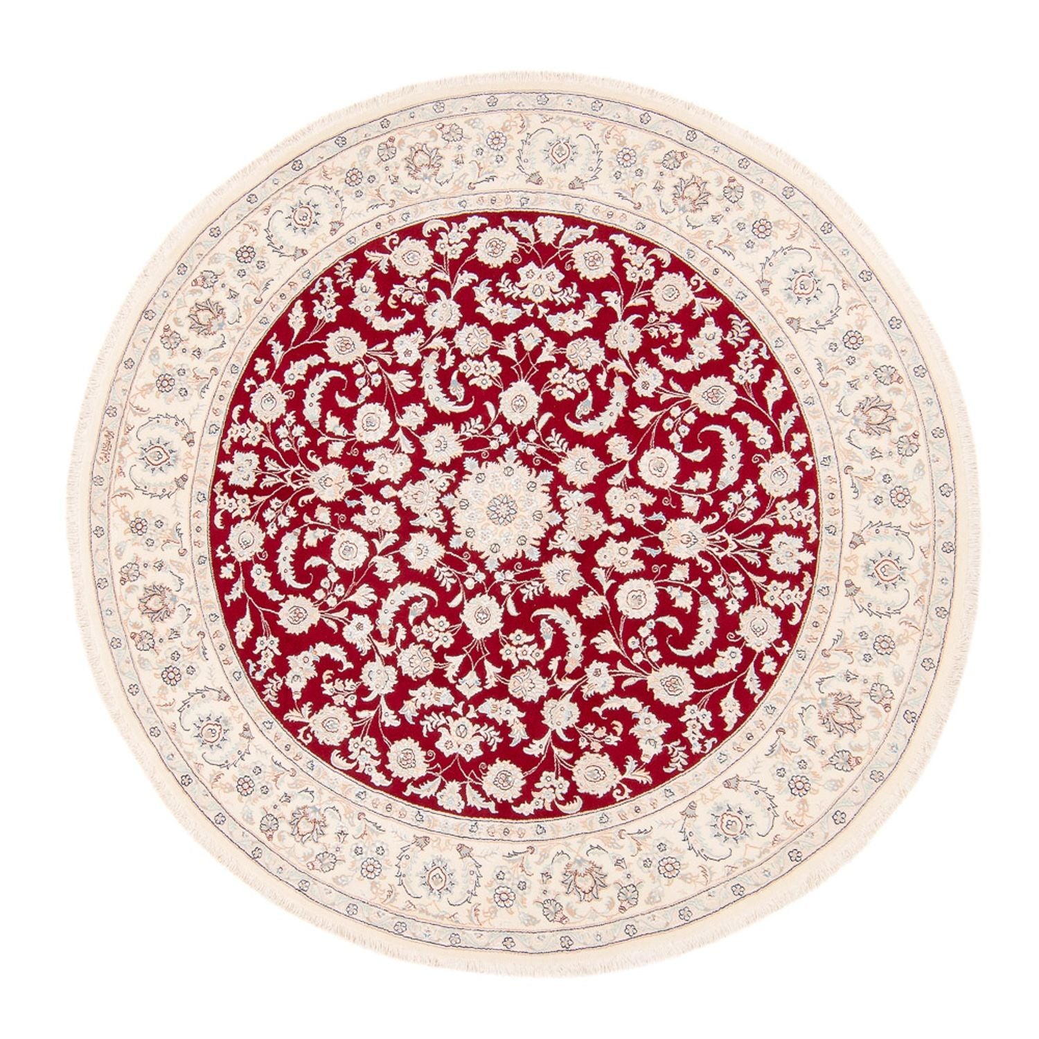 Alfombra persa - Nain redondo  - 200 x 200 cm - rojo