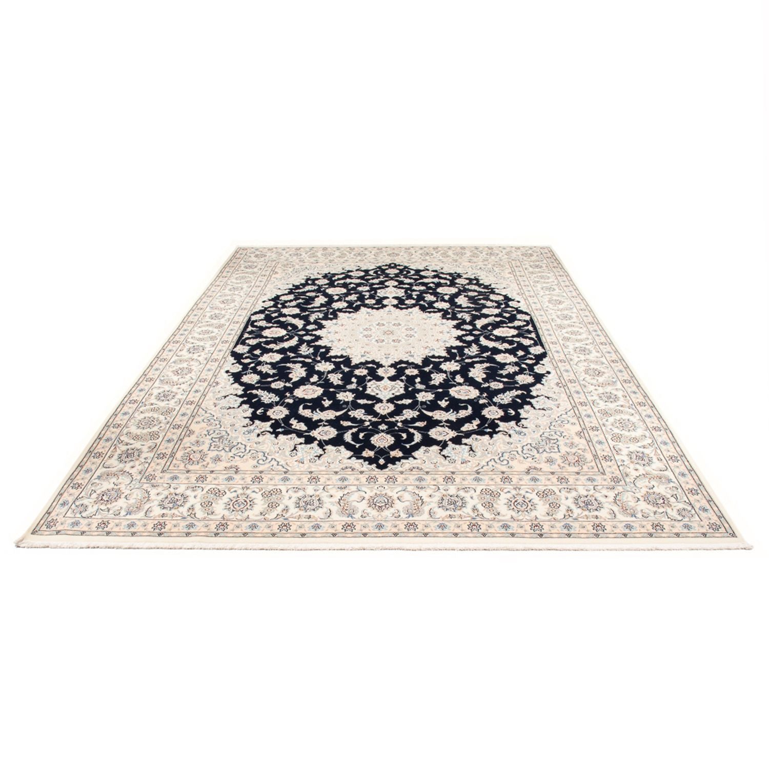 Alfombra Persa - Nain - Prima - 356 x 250 cm - azul oscuro