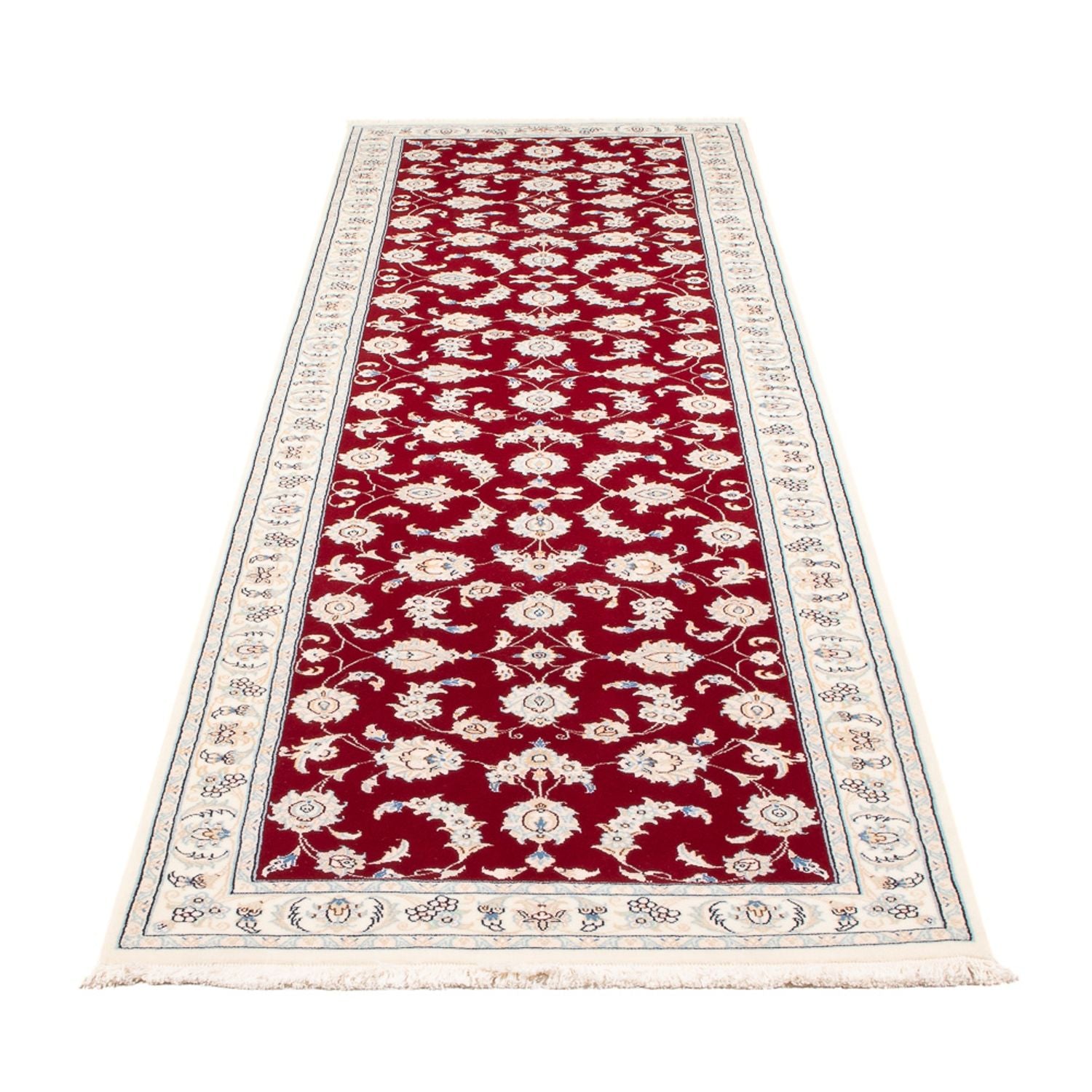 Alfombra de pasillo Alfombra Persa - Nain - Prima - 297 x 82 cm - rojo