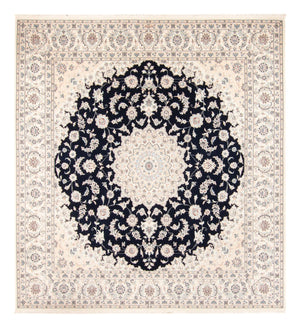 Alfombra persa - Nain - 266 x 248 cm - azul oscuro