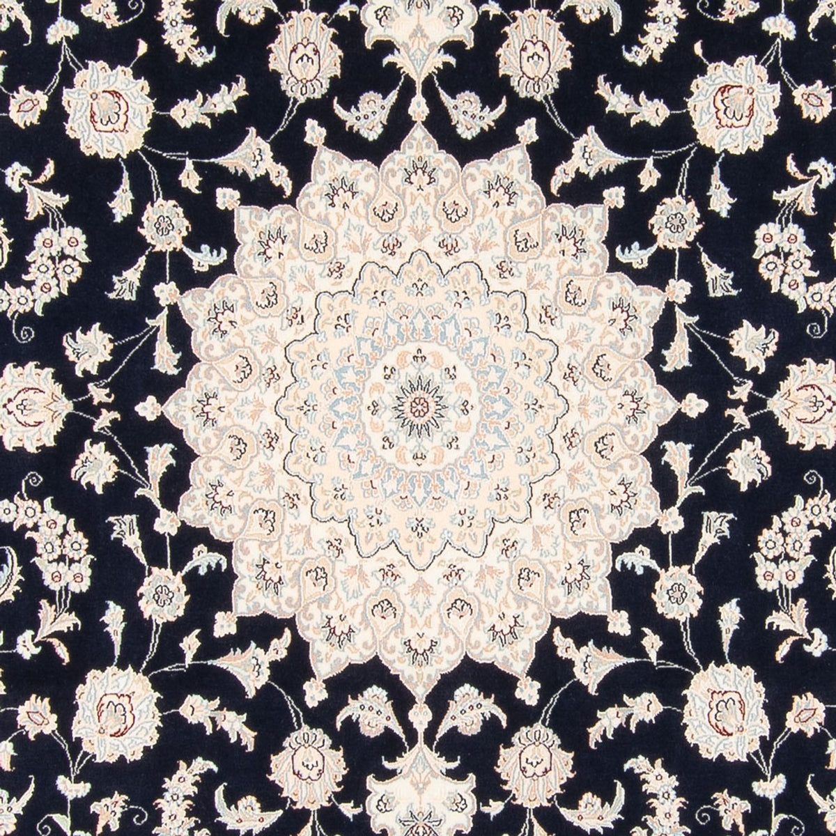 Alfombra persa - Nain - 266 x 248 cm - azul oscuro