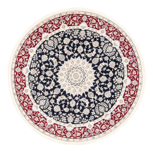 Alfombra persa - Nain redondo  - 204 x 195 cm - azul oscuro